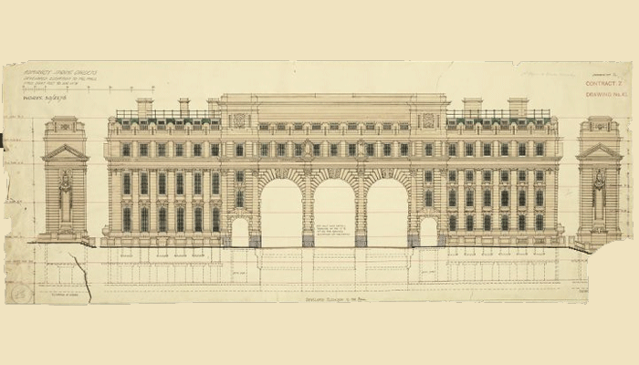 نمای طاق دریاسالاری در لندن، 1907